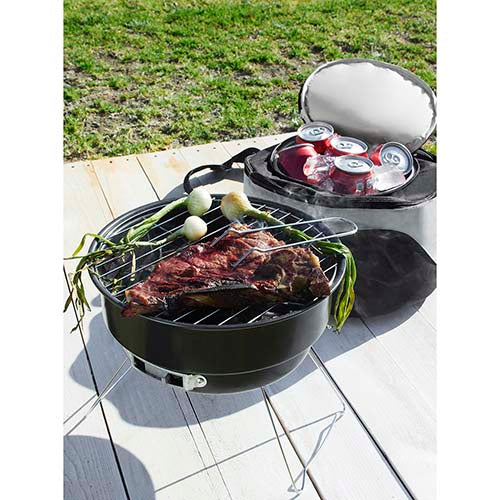 PARRILLA ASADOR CON HIELERA CAMPING